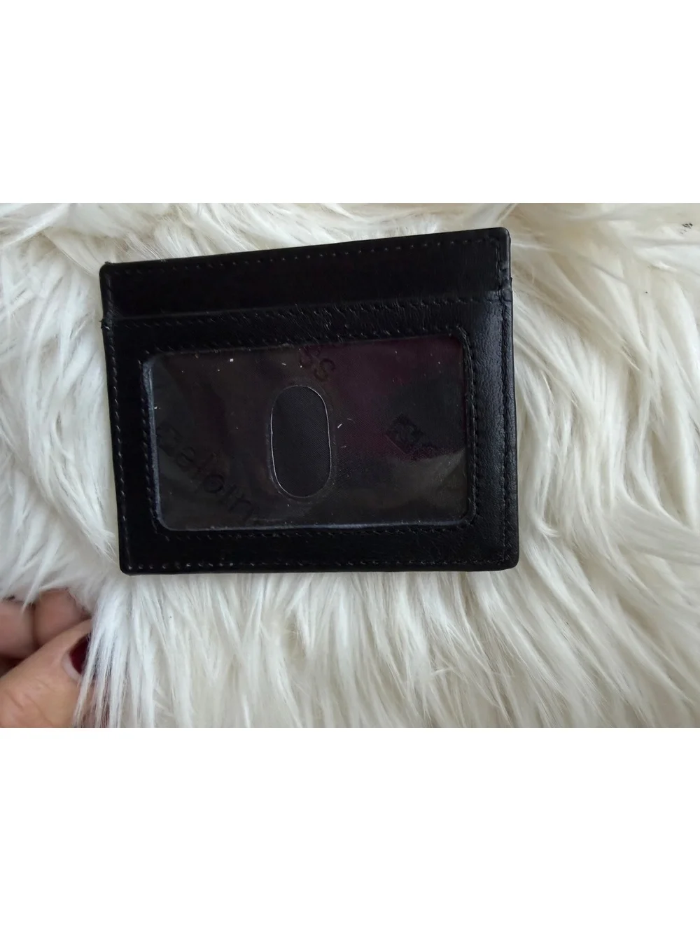 SwissGear Black Leather Money Clip Wallet
